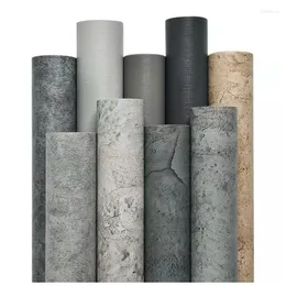 Tapety DIY cement szary samoprzylepanie do salonu wodoodporne blachy sypialnia dekoracyjne naklejki domowe tapeta
