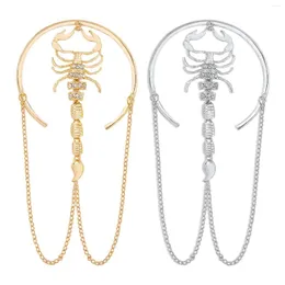 Bangle Halloween Long Scorpion Arm Bracelet For Women Girls Tassels Chain Wrap Adjustable Parties Metal Armband Costume Cuff Gift