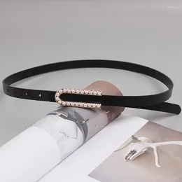 Belts Pearl Oval Buckle Waist Belt 2022 Women Slim Waistband Multi-color Genuine Leather Cowhide Corset Strap Dress Decoration