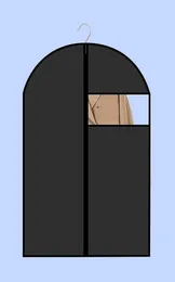 ブラックストレージオーガナイザーハンギングガーメントバッグ軽量クリアフルジッパースーツバッグエヴァムスプルーフ通気性ダストカバークローゼット服の保管