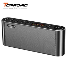 Portabla högtalare Toproad HIFI Bluetooth -högtalare Trådlös Super Bass Dual Soundbar With Mic TF FM Radio USB Sound Box 221022