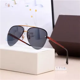 Sonnenbrille Pilot-Stil Männer Frauen Sonnenbrille Metallrahmen Double Bridge Design 58mm Glaslinse Oculos de sol masculino Gafas mit Boxen Link1