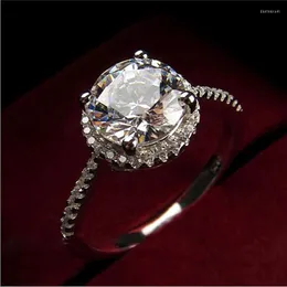 Wedding Rings 2022 Luxury Shiny Top Quality Carat Engagement Ring Fashion For Women