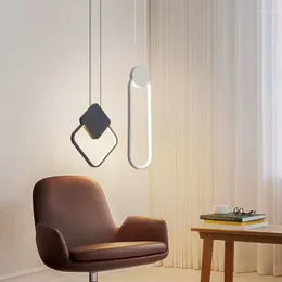 Pendelleuchten Nordic Minimalist Kronleuchter Rund Oval Metall Modern LED Zeitgenössisch Lnterior Für Nachttischleuchten Glanz