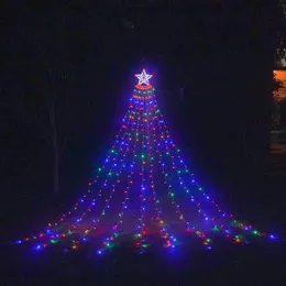 Christmas Tree String Lights Color Changing 8 Modes Christmas Topper Star Fairy Twinkle Light US EU Plug