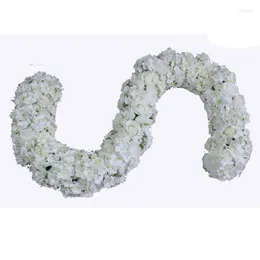 Fiori decorativi SPR Rose Arch Row 2 m/pezzo Decorazione di nozze Disposizione floreale Sfondo Centrotavola Flore