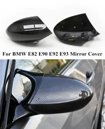 Car Carbon Fiber Mirror Cover Caps for BMW 1M E82 E90 E92 E93 M3 Rearview Side Wing Housing Shell