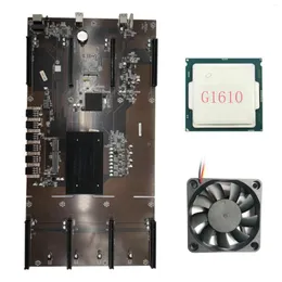 Płyty główne ETH80 B75 BTC Mothera Motherboard G1610 CPU Fan chłodzenia 8xpcie 16x LGA1155 Obsługa 1660 2070 3090 Karta graficzna