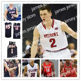 O basquete universitário veste a camisa de basquete 2021 Belmont Bruins Nick Muszynski Luke Smith Jacobi Wood Grayson Murphy Ben Sheppard Caleb Hollander Tate Piers