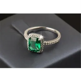 Solitaire Ring Emerald Ring 3CT Real 925 Sier Element Diamond Gemstone Rings for Women Whole Wedding Engageme Drop Delivery 2022 Jewel DHRKL