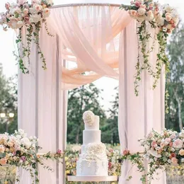 Curtain Wedding Arch Draping Chiffon Curtains Backdrop Fabric Ceremony Reception Tulle Yards Sheer Party Supplies