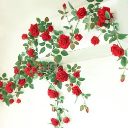 الزهور الزخرفية الاصطناعية الورد راتان البلاستيك المجفف ديكور ديكور الزهرة الجافة الزفاف الزفاف ديكور الأقمشة