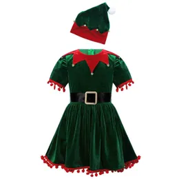 Scena noszona dla dzieci elf elf świąteczny cosplay przychodzi sukienka noworoczna festiwal santa clause role sukienki dla dzieci fantazyjne sukienki imprezowe t220901