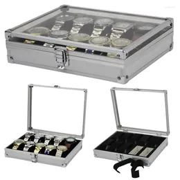 Uhrenboxen 10/12/24 Girds Luxuriöse Premium-Qualitätsbox aus Aluminiumlegierung, Produktmuster, Aufbewahrung, Uhrensammlung, Display, Geschenk