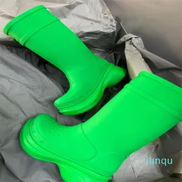 2022 Top Designer Cross Rain Boots guma okrągłe głowica luksusowy wodoodporność wspólnie platforma mody wygląd wybiegu 001