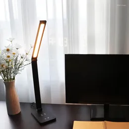 Bordslampor LED-skrivbord USB Eye-skyddslampa 5 Dimbar nivå Touch Nattljus för sovrummet Bedside Reading Lampara Escritorio