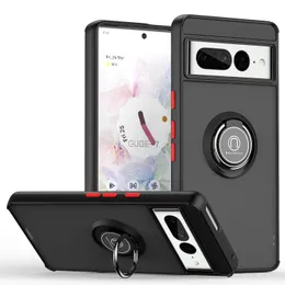 Armor Magnetic Fodral För Google Pixel 7 PIXEL 6 Pro Fodral Soft TPU Gel Hudskydd Kickstand hårt fodral