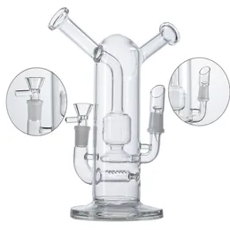 Partihandel klar splashguard vattenpipa dubbel glas bong sidovagn nack dabb riggar online perc Percolator b￥de ￶rter och koncentrat med r￶ktillbeh￶r WP2285