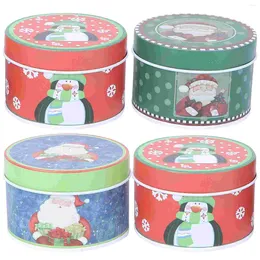 Gift Wrap 4 Christmas Party Treat Cookie Jar Small Tins Candy Tin Box Wrapping