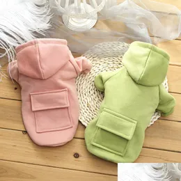 Dog Apparel Pet Dog Apparel Clothes Fashion Hooded Sweater Winter Warm Dogs Coat Cute Trendy Sweatshirt Outerwears 12 G2 Drop Deliver Dhl13