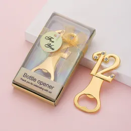 50PCS Birthday Party Souvenir 12th Design Silver/Gold Wine Beer Openers in Gift Box Digital 12 Bottle Opener Wedding Anniversary Presents