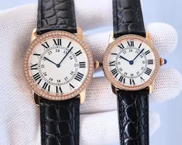 Ronde Designerliebhaber Uhren 36mm 29mm Sapphire Mirror Quartz Frau Watch Lady Counter Offizielle Replik Womens Wristwatch Senior Geschenk 406a