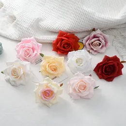 Flores decorativas 120pcs Artificial Flower Head Rose Silk Wedding Birthday Birthday Party Decoration Scrapbooking Home