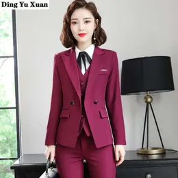 Women's Two Piece Pants Plus Size Women's Formal Suit Office Lady Blazer With Trousers Set Women Oversized Suite 2 Pieces Pantsuits 6XL