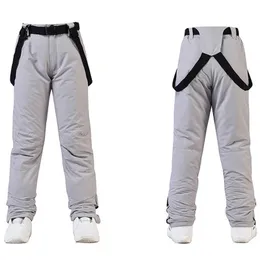 Sci BIB Pants -30 Warm Unsex Women's and Men' Snow Winter Outdoor Sports Belt Pantaloni da snowboard Bavaglini da sci antivento impermeabili L221025