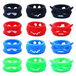 Decorazione di Natale Halloween Anello in silicone Fascia protettiva Ognissanti Vampiro Zucca Zombie Copertura protettiva per tubo di vetro a bolle