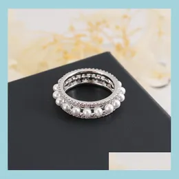 Fedi nuziali Fedi nuziali Perla Semplice tempestato di strass Anello da donna Tenero Donna Sposa Elegante moda Bianco Dito indice Gioielli Dhuge