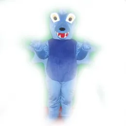 het vuxen storlek tecknad bl￥ dianosauri mascot kostym halloween jul d￥lig kille dianosaur karneval kl￤nning full kropp rekvisit mascot
