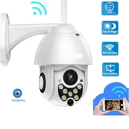 Kamery kopuły YCC365 Plus WiFi bezprzewodowe zewnętrzne kamera IP Bezpieczeństwo Ochrona Prędkość Ochrona Dome 1080p Ptz Tilt 4X Digital Zoom Surveillance Cam 221025