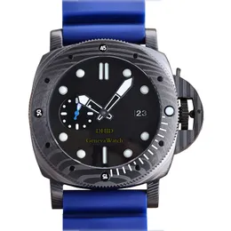 Designer Mens Watches Importera 2555 Mekanisk automatisk rörelse Watch Version V7 47mm 904L Steel Case Blue Black Orange Rubber Strap Super Luminous armbandsur