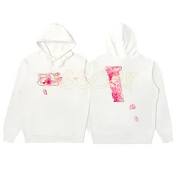 Maza mody z kapturem z długim rękawem damskie różowe duże v print bluzy mężczyźni mężczyźni High Street Hooded Odzież Rozmiar S-xl