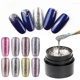 Nail Polish Gel Glitter Powder Paint Mix Shiny Top Primer Set For Nails Semi-permanent