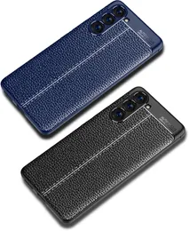 Business Litchi Grain Cases för Samsung Galaxy S24 S23 Ultra Plus A15 A14 A54 A34 A03 Core A73 5G A23 Leechee Lychee Fashion Soft TPU Luxury Phone stockproof Back Cover Cover Cover