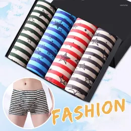 Układy 4PC/partie Ice Silk Men bokserki bielizny przeciwbakteryjne boksershorts cueca męskie majtki moda tradycja 4xl