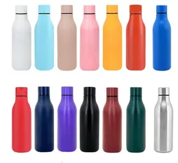 550ml paslanmaz çelik su şişesi kola şekli termos tozu kaplı açık seyahat spor şişesi termal yalıtım metal su şişeleri