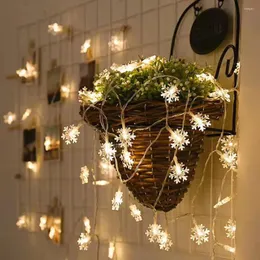 Strings Portable Battery Operated Led String Light /Christmas Snowflake Supplies/Party Lights/ Year Lighting Decoration