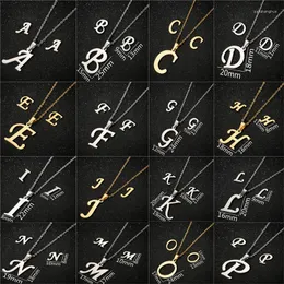 Pendant Necklaces Unique Stainless Steel Jewelry Set English Initial 26 Letters & Alphabet Earring Collier Friends Family Gift