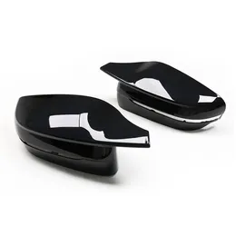 Pair Glossy Black Side Mirror Cover Caps for BMW 3 4 Series G20 G28 G22 G23 325i 430i ABS Material Rearview Wing Shell