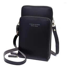 Вечерние сумки PU Card Bag Mobile Phonle Женский плечевой мессенджер поперечный мешок женский подарка кошелька подарки мешок