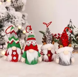 Weihnachten Elf Dekoration Leuchtendes Geweih Gesichtslose Alte Mann Puppe Mit Glänzenden Hüten Für Baum Nette Gnome Puppen Festival Accessories1025