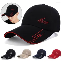 Berets Men Baseball Cap Autumn Fashion Outdoor Sports Golf Fishing Letter Print Snapback Snescreen Sun Hat القبعة القابلة للتعديل