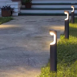 Lampada da esterno a led in alluminio Lampada da prato Paletto luminoso Wateproof Pathway Garden Grassplot Paesaggio AC110V 220V