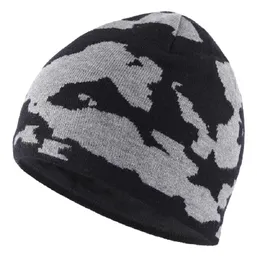 Beanie/Kafatası Kapakları Connectyle Yeni Moda Kamufla Kış Şapkası Akrilik Şapka Günlük Beanie Cap Yumuşak Polar Düzenli Sıcak Örgü Şapkalar T221020