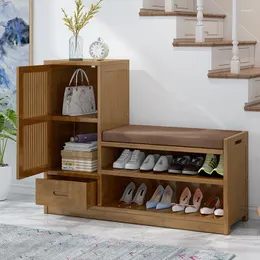 Kleidung Lagerung Organizer Schuh Rack Bank Abdeckung Stoff Schränke Innen Regale Massivholz Nordic Sapateiras Schuhe Cabinate HX50XG