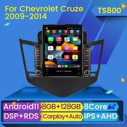 2 Din Android 11 -spelare Tesla Style Car DVD Radio för Chev Cruze J300 2008 - 2012 Multimedia GPS Navigation 2Din CarPlay Stereo