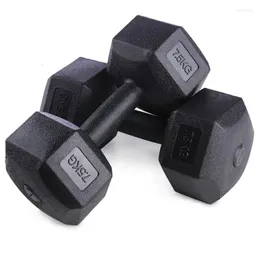 Hantel 5-10 kg/uppsättning av 2 hexagon gymnelvikt för träning hantelutrustning fitness